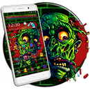 Green Zombie Skull Monster Graffiti Theme APK