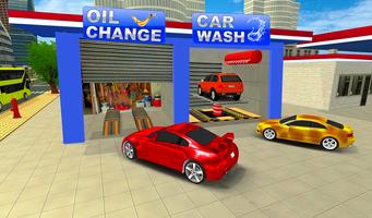 Car Wash Service Station: Car Driver Affiche