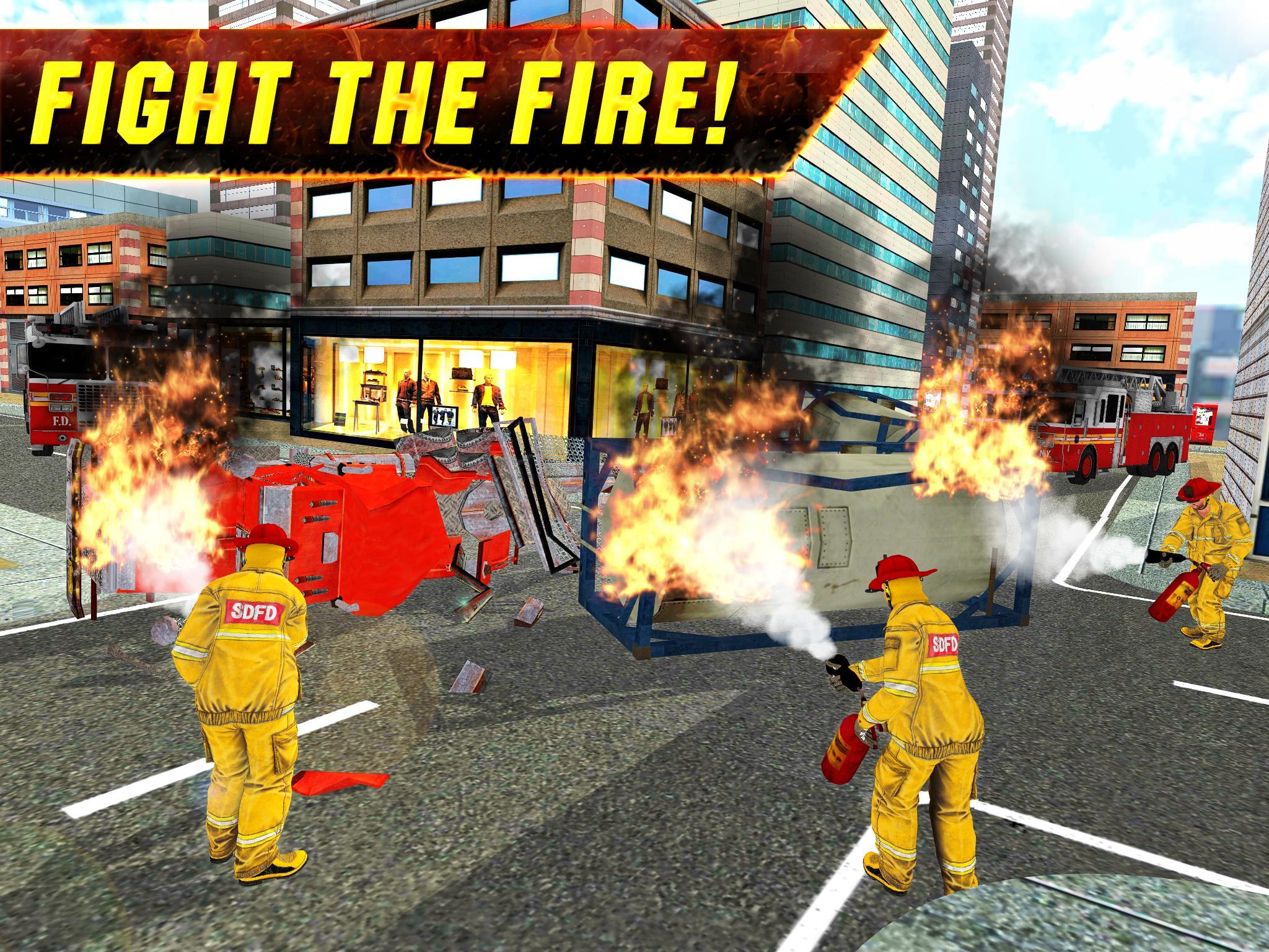 Fire Truck Rescue City Firefighter Hero For Android Apk Download - firefighter video roblox games