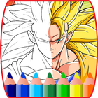 coloring book for super saiyan super-héro kids biểu tượng