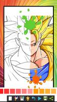 coloring book for super saiyan super-héro kids 海報