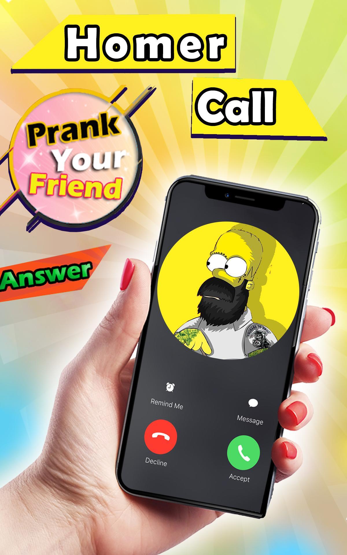 Indflydelsesrig serie Pudsigt Amazing Homer fake call for the simpsons simulator APK for Android Download