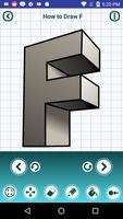 How to draw 3d Alphabet latters captura de pantalla 1