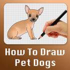 How to draw dogs step by step icône