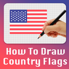 How to draw Country Flags icono