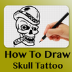 How to Draw Skulls tattoo Step by Step