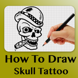 How to Draw Skulls tattoo Step by Step icône