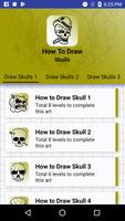How to Draw Skulls tattoo Step by Step Affiche
