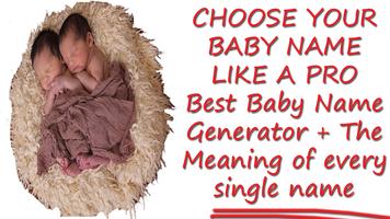 baby name generator free app poster
