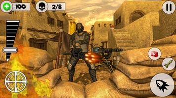 Desert Storm Gunship Gunner Battlefield: fps games poster