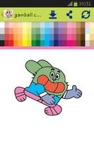 Gamball coloring for kids Plakat