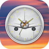 Airplane Clock Live Wallpaper icône