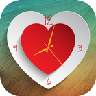 Heart Clock Live Wallpaper أيقونة