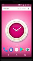 Magenta Clock Live Wallpaper ảnh chụp màn hình 3