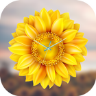 Sunflower Clock Live Wallpaper icône