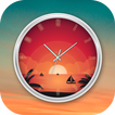 Sunset Clock Live Wallpaper