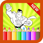 Fun Coloring Game Superhero For Kids icône