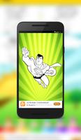 Fun Coloring Game Superhero For Kids Affiche