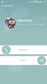 Fake Call From Little Lizard screenshot 1