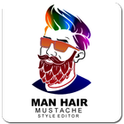 Man Hair Mustache Style Editor Pro иконка