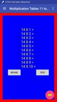 Multiplication Tables 11 to 20 Ekran Görüntüsü 3