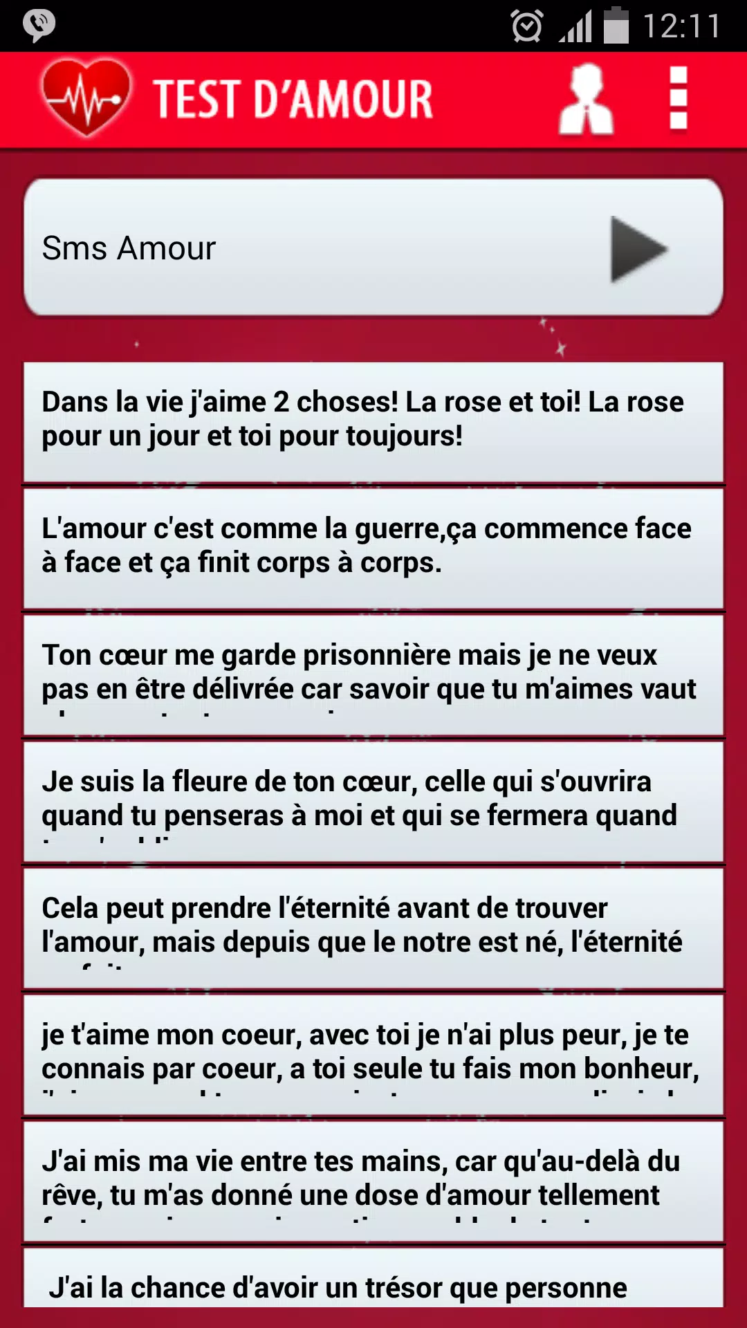 Test d'amour APK للاندرويد تنزيل