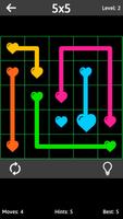 Match The Hearts Puzzle Free - Connect the dots Affiche