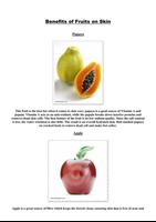 Benefits of fruits on skin poster