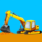 Operador de escavadeira de construção 3D ícone