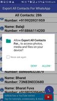 Export Contacts For WhatsApp capture d'écran 2