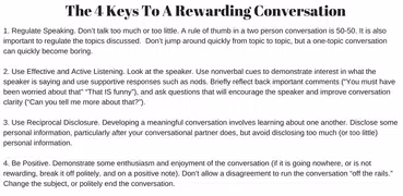HOW TO START A CONVERSATION WI