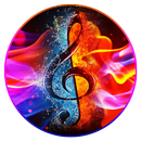 Cool fire music lock theme APK