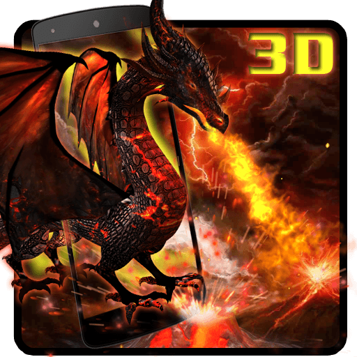 3D drago di fuoco