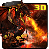 3D Fire dragon icône
