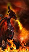 3D Fire dragon poster