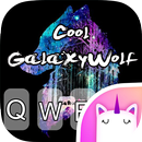 Cool Galaxy Wolf Emoji clavier thème APK