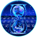 Typany Blue Cool hourglass Keyboard Theme APK