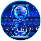 Typany Blue Cool hourglass Keyboard Theme icono