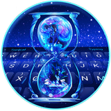 Typany Blue Cool hourglass Keyboard Theme icono