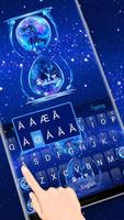 Typany Blue Cool hourglass Keyboard Theme captura de pantalla 1