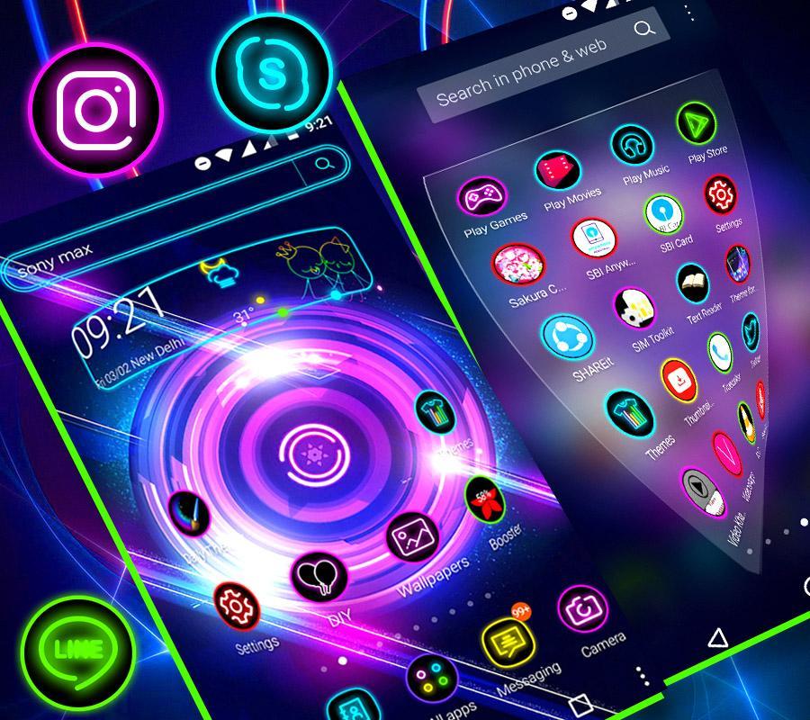 Coole Neon Hd Thema Fur Android Apk Herunterladen