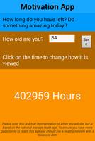 Motivation App, how long left? screenshot 2