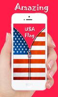 USA Flag screen Zipper lock পোস্টার