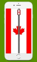 Canada Flag Screen lock captura de pantalla 1