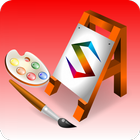 Watercolors painting icon