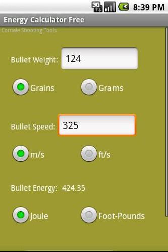 Bullet Energy Calculator Free APK for Android Download