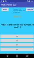 Mathematics Quiz App Poster