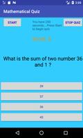 Mathematics Quiz App captura de pantalla 3