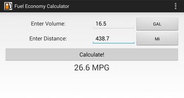 Fuel Economy Calculator Screenshot 2