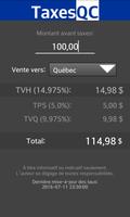 TaxeQC Calculateur TPS/TVQ/TVH poster